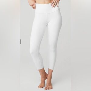 White Alo yoga high waisted leggings 7/8